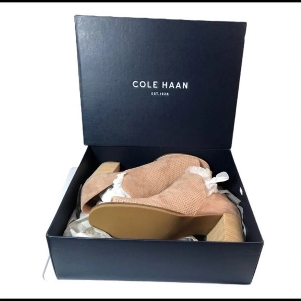 Cole Haan Perforated Shiloh Open Toe Bootie